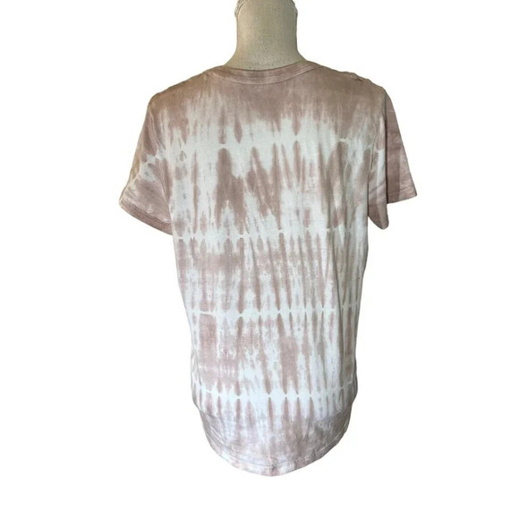 Universal Thread Tie Dye V Neck T Shirt XL Short Sleeve Knit Pullover Patterned - Picture 2 of 6
